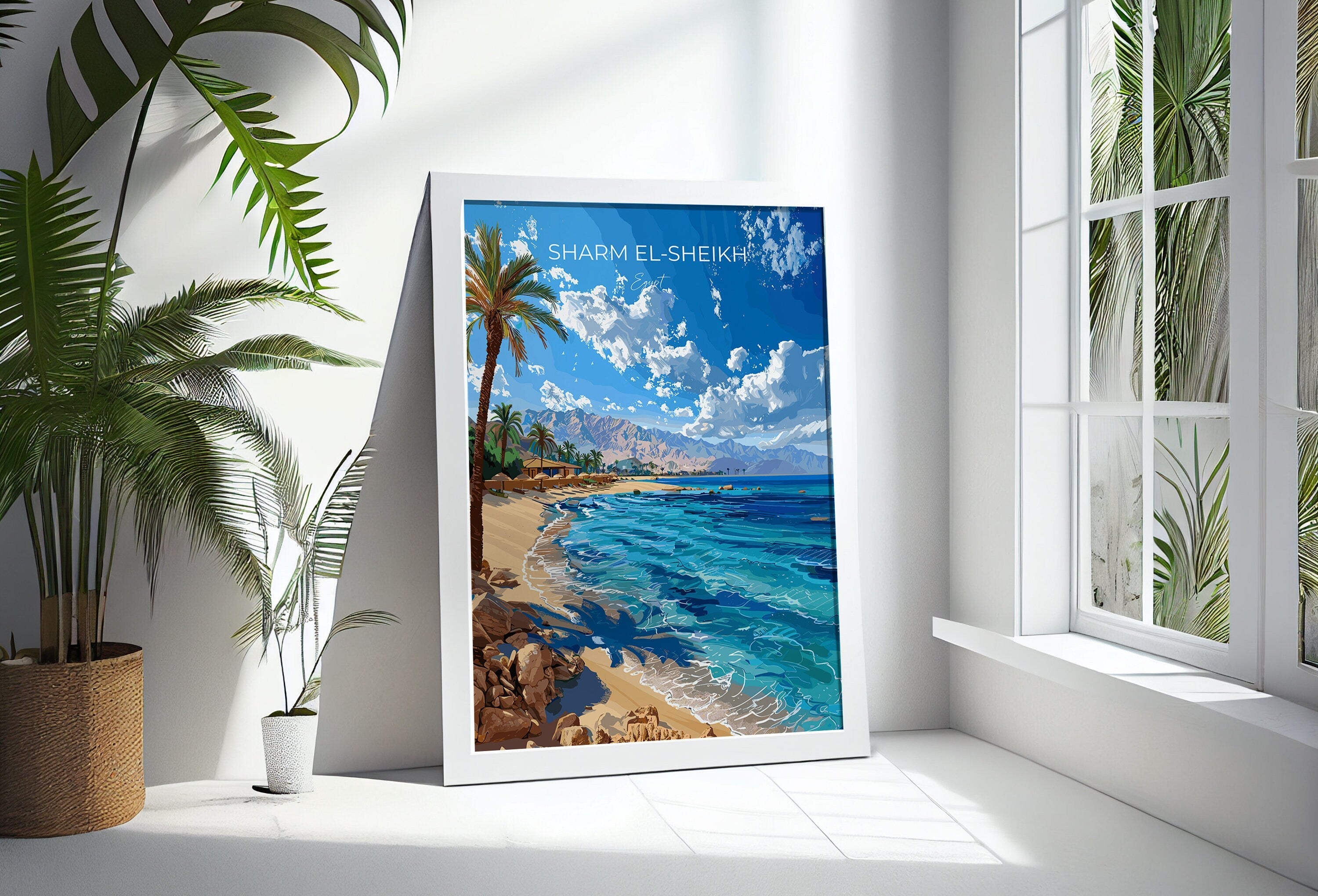 Sharm El-Sheikh Travel Poster, Travel Print of Sharm El-Sheikh, Egypt Art Lovers Gift, Sharm El-Sheikh Wall Art NQ Media Designs