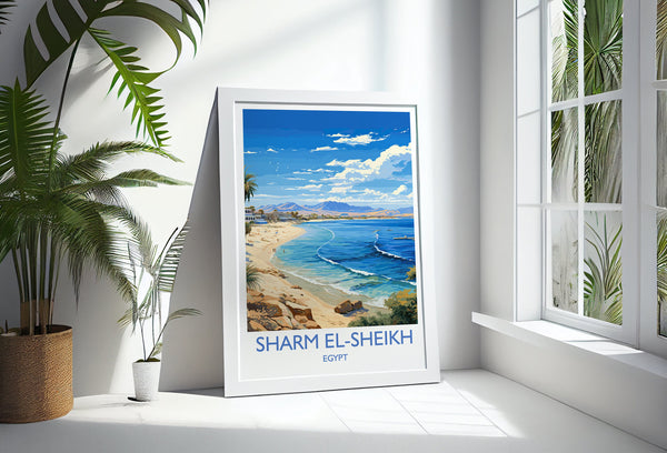 Sharm El-Sheikh Travel Print, Travel Poster of Sharm El-Sheikh, Egypt Art Lovers Gift, Sharm El-Sheikh Wall Art