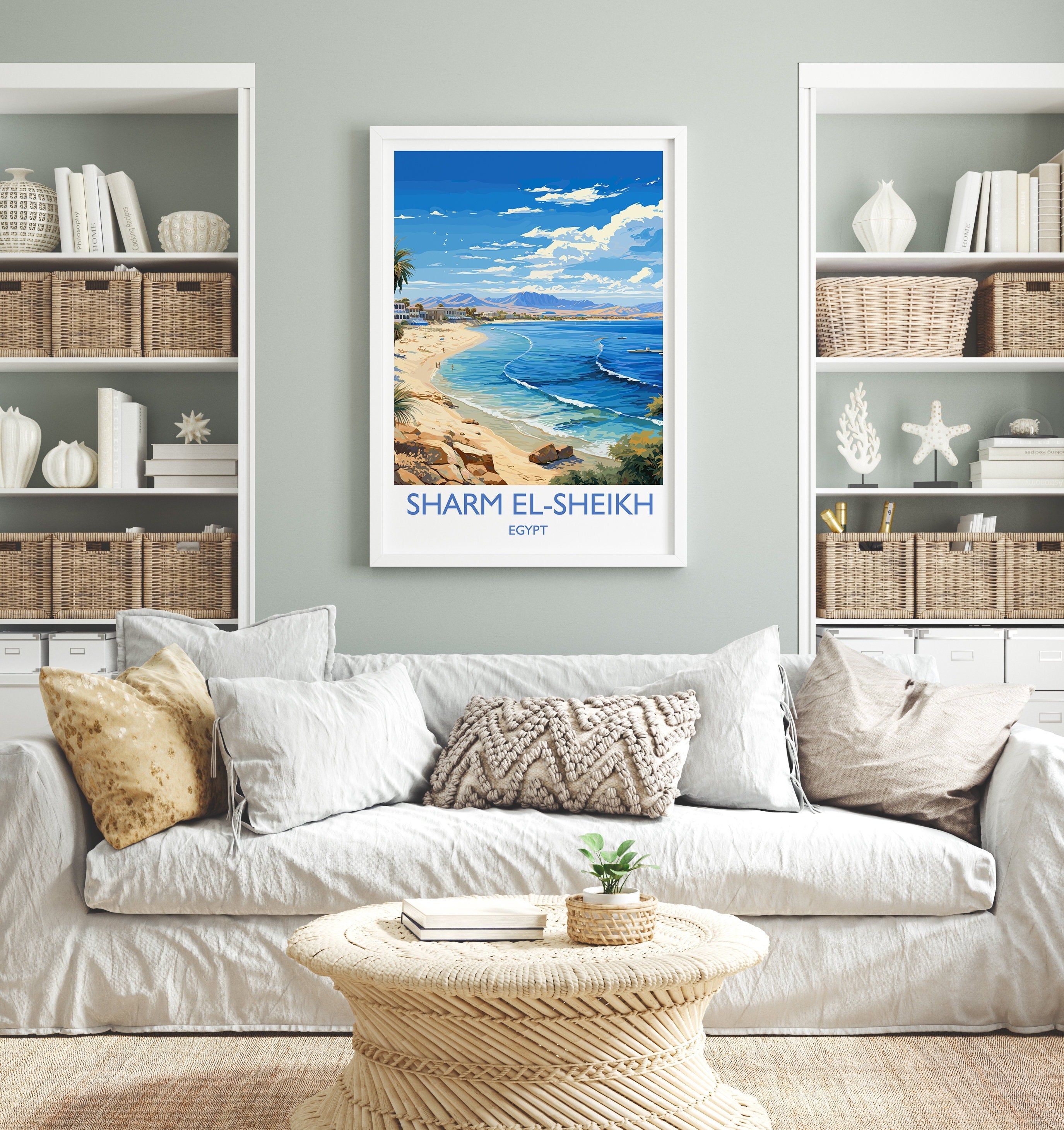 Sharm El-Sheikh Travel Print, Travel Poster of Sharm El-Sheikh, Egypt Art Lovers Gift, Sharm El-Sheikh Wall Art NQ Media Designs