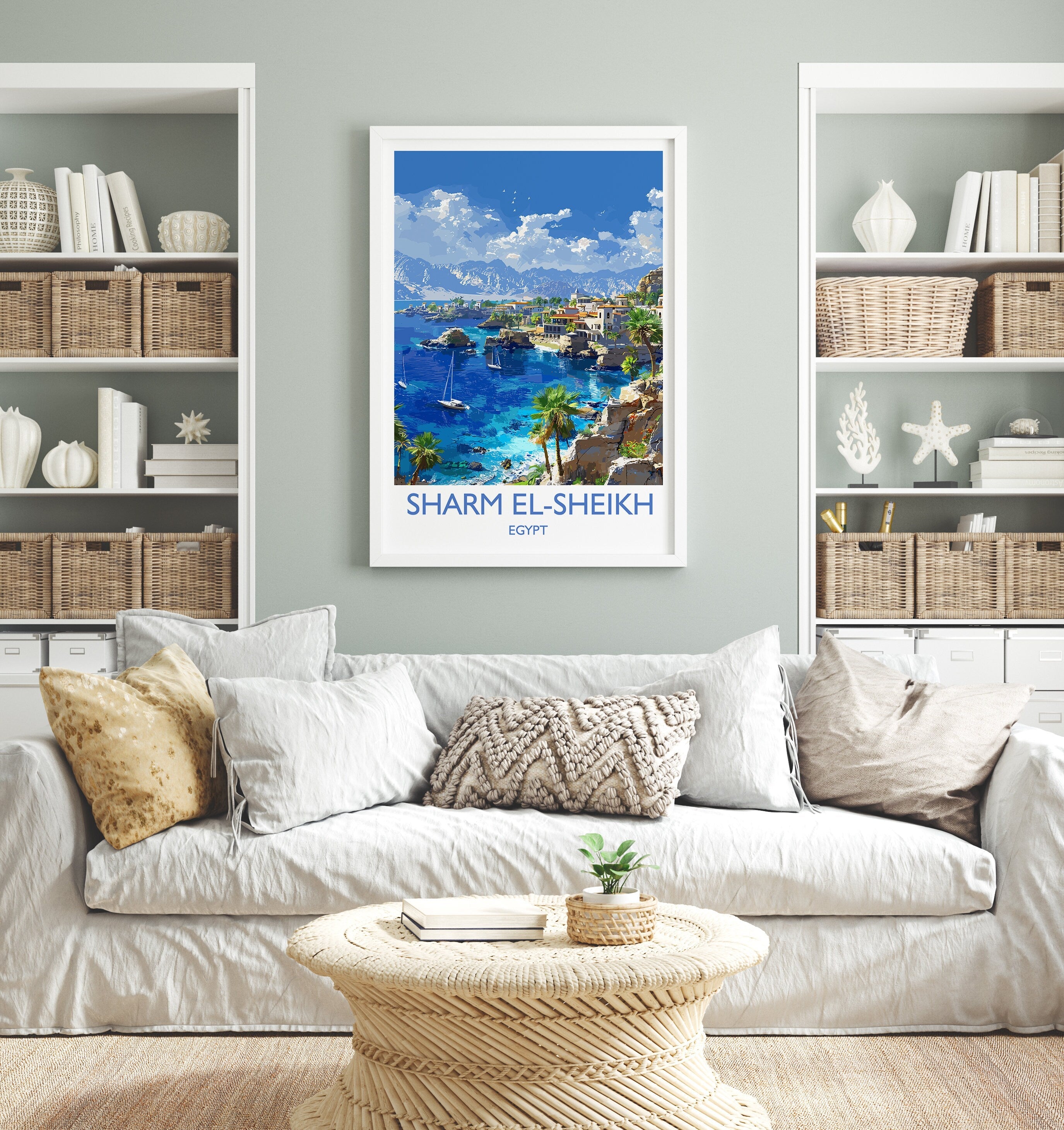 Sharm El-Sheikh Travel Print, Travel Poster of Sharm El-Sheikh, Egypt Art Lovers Gift, Sharm El-Sheikh Wall Art NQ Media Designs