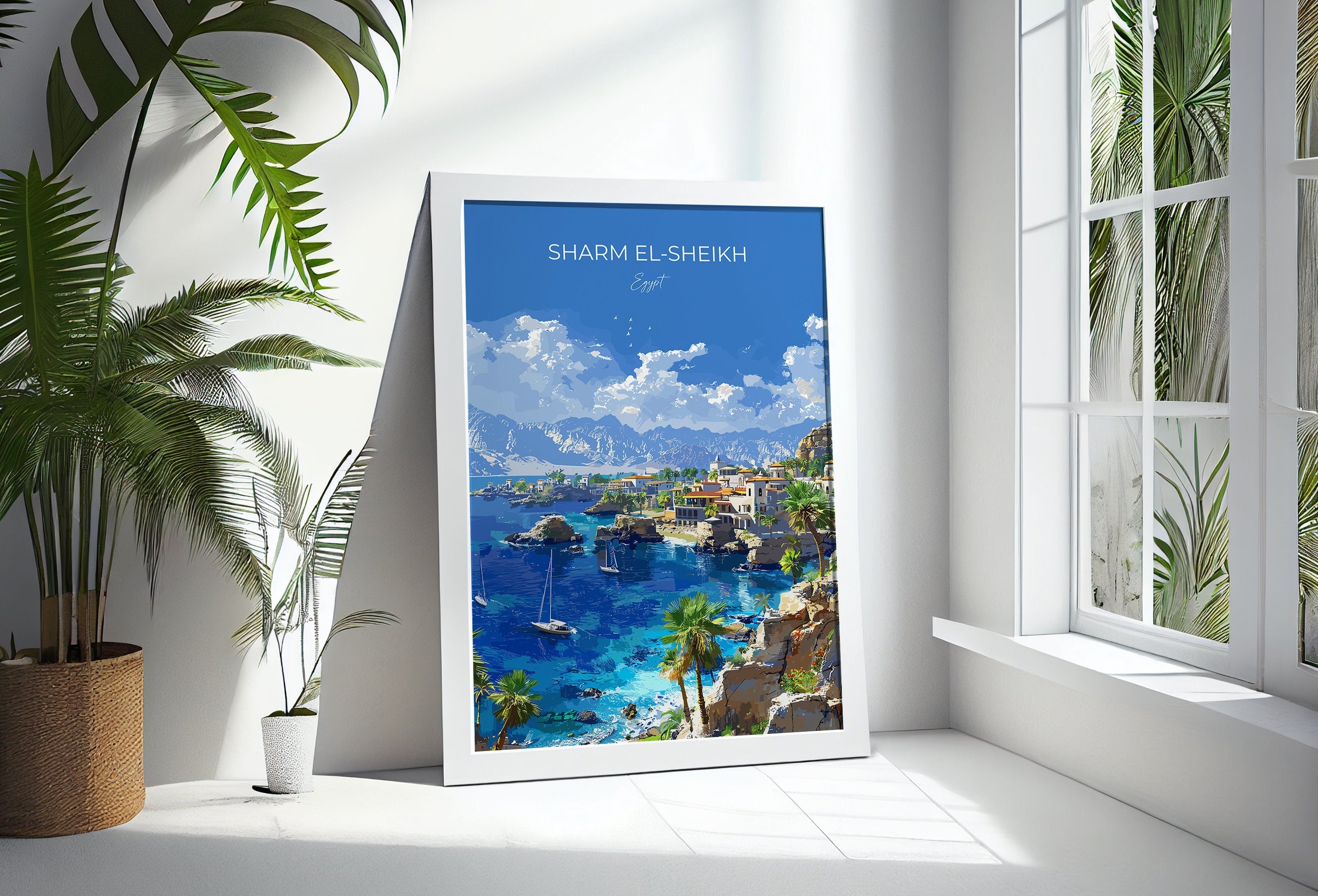 Sharm El-Sheikh Travel Poster, Travel Print of Sharm El-Sheikh, Egypt Art Lovers Gift, Sharm El-Sheikh Wall Art NQ Media Designs