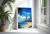 Brisbane Travel Poster, Travel Print of Brisbane , Queensland Art, Australia Art Lovers Gift, Brisbane Wall Art NQ Media Designs