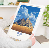 Giza Travel Print, Travel Poster of Giza, Egypt Art Lovers Gift, Giza Pyramids Wall Art NQ Media Designs