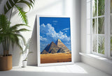 Giza Travel Poster, Travel Print of Giza, Egypt Art Lovers Gift, Giza Pyramids Wall Art NQ Media Designs