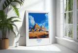 Giza Travel Print, Travel Poster of Giza, Egypt Art Lovers Gift, Giza Pyramids Wall Art NQ Media Designs
