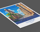 Luxor Travel Print, Travel Poster of Luxor, Egypt Art Lovers Gift, Luxor Wall Art NQ Media Designs