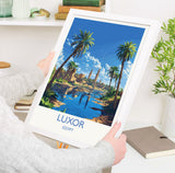 Luxor Travel Print, Travel Poster of Luxor, Egypt Art Lovers Gift, Luxor Wall Art NQ Media Designs