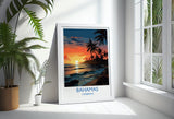 Bahamas Travel Poster Wall Art, Travel Print of Bahamas, Caribbean, Bahamas Sunset Art Lovers Gift, Caribbean Gift, Wall Art Print NQ Media Designs