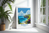 Barbados Travel Print, Travel Poster of Barbados, Caribbean, Barbados Art Lovers Gift, Caribbean Gift, Wall Art Print NQ Media Designs