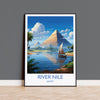 River Nile Travel Print, Travel Poster of River Nile, Egypt Art Lovers Gift, River Nile Wall Art