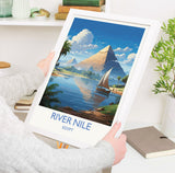 River Nile Travel Print, Travel Poster of River Nile, Egypt Art Lovers Gift, River Nile Wall Art NQ Media Designs