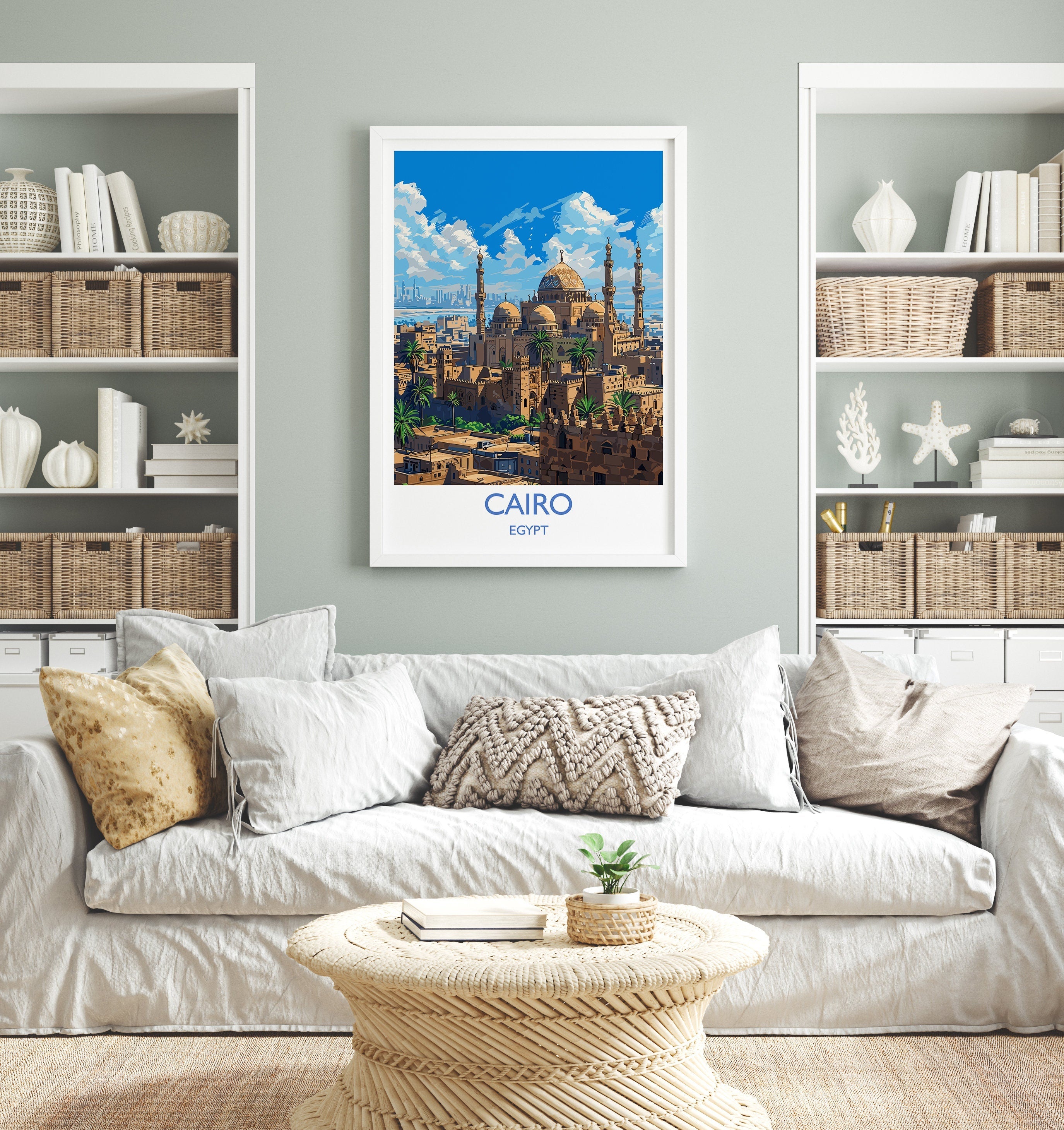 Cairo Travel Print, Travel Poster of Cairo, Egypt Art Lovers Gift, Cairo Wall Art NQ Media Designs
