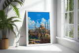 Cairo Travel Poster, Travel Print of Cairo, Egypt Art Lovers Gift, Cairo Wall Art