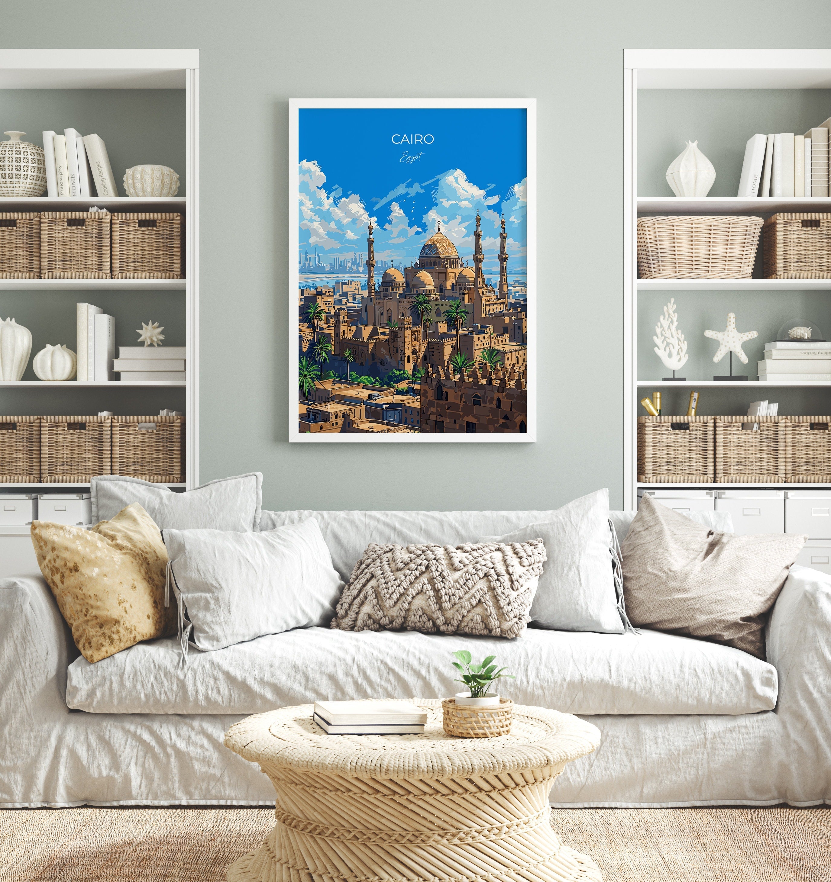 Cairo Travel Poster, Travel Print of Cairo, Egypt Art Lovers Gift, Cairo Wall Art NQ Media Designs