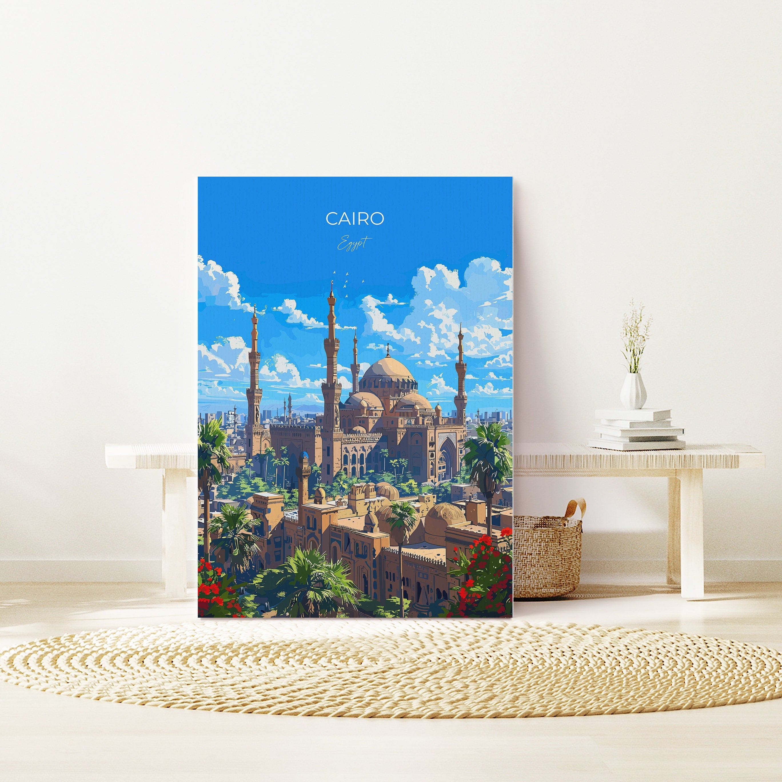 Cairo Travel Poster, Travel Print of Cairo, Egypt Art Lovers Gift, Cairo Wall Art NQ Media Designs
