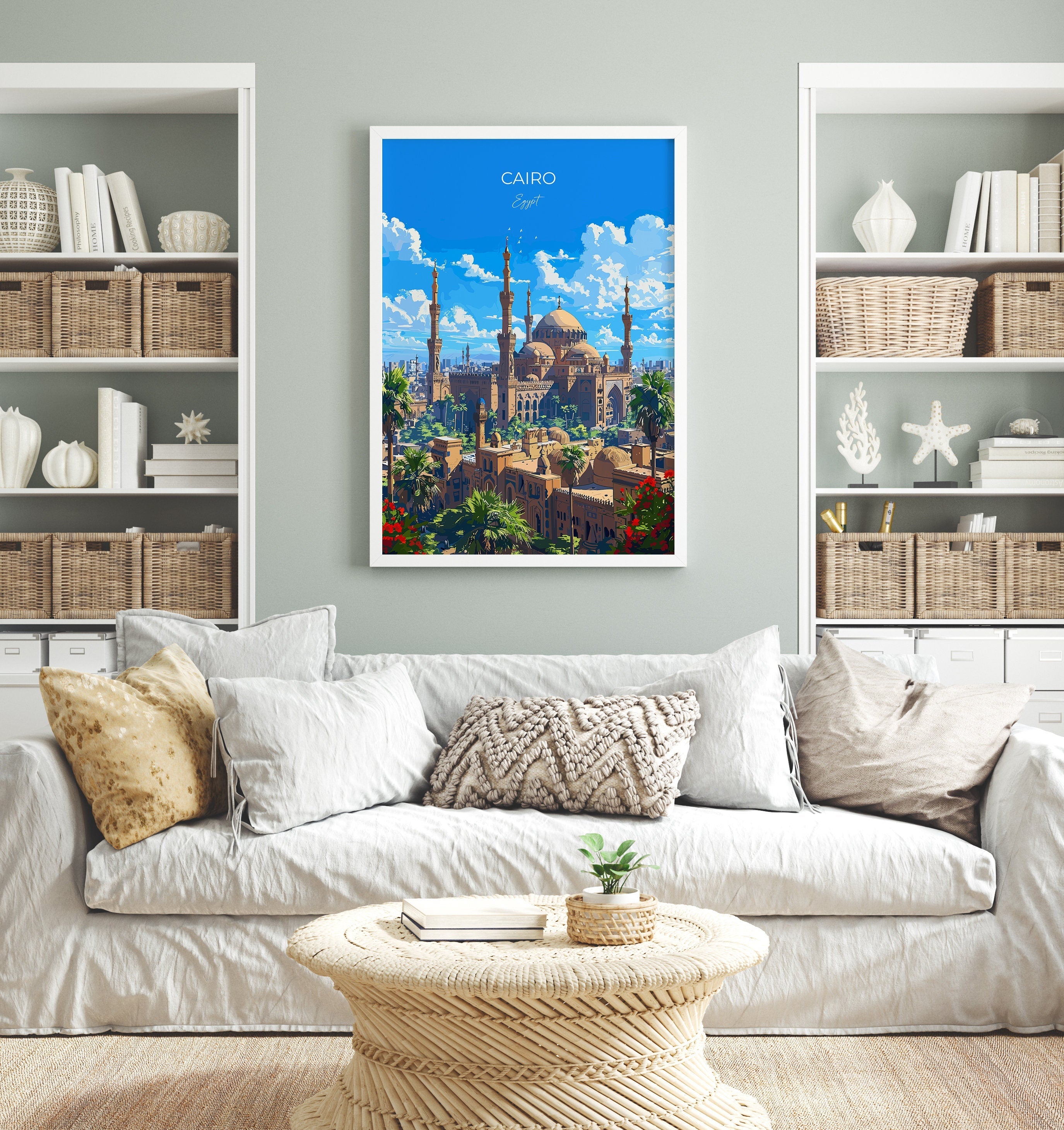 Cairo Travel Poster, Travel Print of Cairo, Egypt Art Lovers Gift, Cairo Wall Art NQ Media Designs