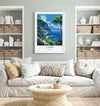 Capri Travel Print, Travel Poster of Capri, Italy, Capri Art Lovers Gift, Amalfi Coast Gift, Wall Art Print
