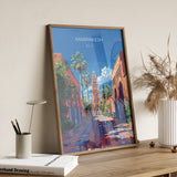 Marrakesh Travel Poster Wall Art, Travel Print of Marrakesh, Marrakesh Art Lovers Gift, Morocco Wall Art NQ Media Designs