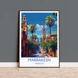 Marrakesh Travel Print Wall Art, Travel Poster of Marrakesh, Marrakesh Art Lovers Gift, Morocco Wall Art NQ Media Designs
