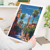 Marrakesh Travel Poster Wall Art, Travel Print of Marrakesh, Marrakesh Art Lovers Gift, Morocco Wall Art NQ Media Designs