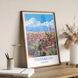 Marrakesh Travel Print Wall Art, Travel Poster of Marrakesh, Marrakesh Art Lovers Gift, Morocco Wall Art NQ Media Designs