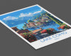 Lake Como Travel Poster Wall Art, Travel Print of Lake Como, Lake Como Art Lovers Gift, Italy, Italian Lakes Art Gift