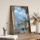 Lake Como Travel Print Wall Art, Travel Poster of Lake Como, Lake Como Art Lovers Gift, Italy, Italian Lakes Art Gift NQ Media Designs