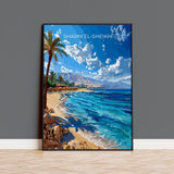 Sharm El-Sheikh Travel Poster, Travel Print of Sharm El-Sheikh, Egypt Art Lovers Gift, Sharm El-Sheikh Wall Art NQ Media Designs