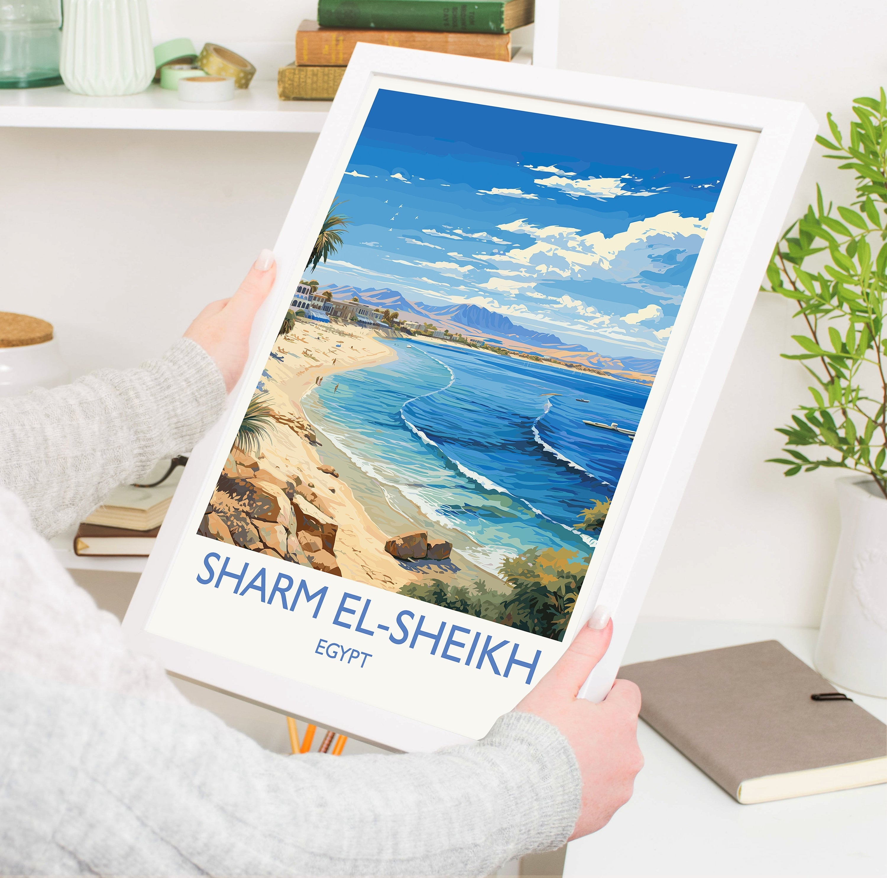 Sharm El-Sheikh Travel Print, Travel Poster of Sharm El-Sheikh, Egypt Art Lovers Gift, Sharm El-Sheikh Wall Art NQ Media Designs