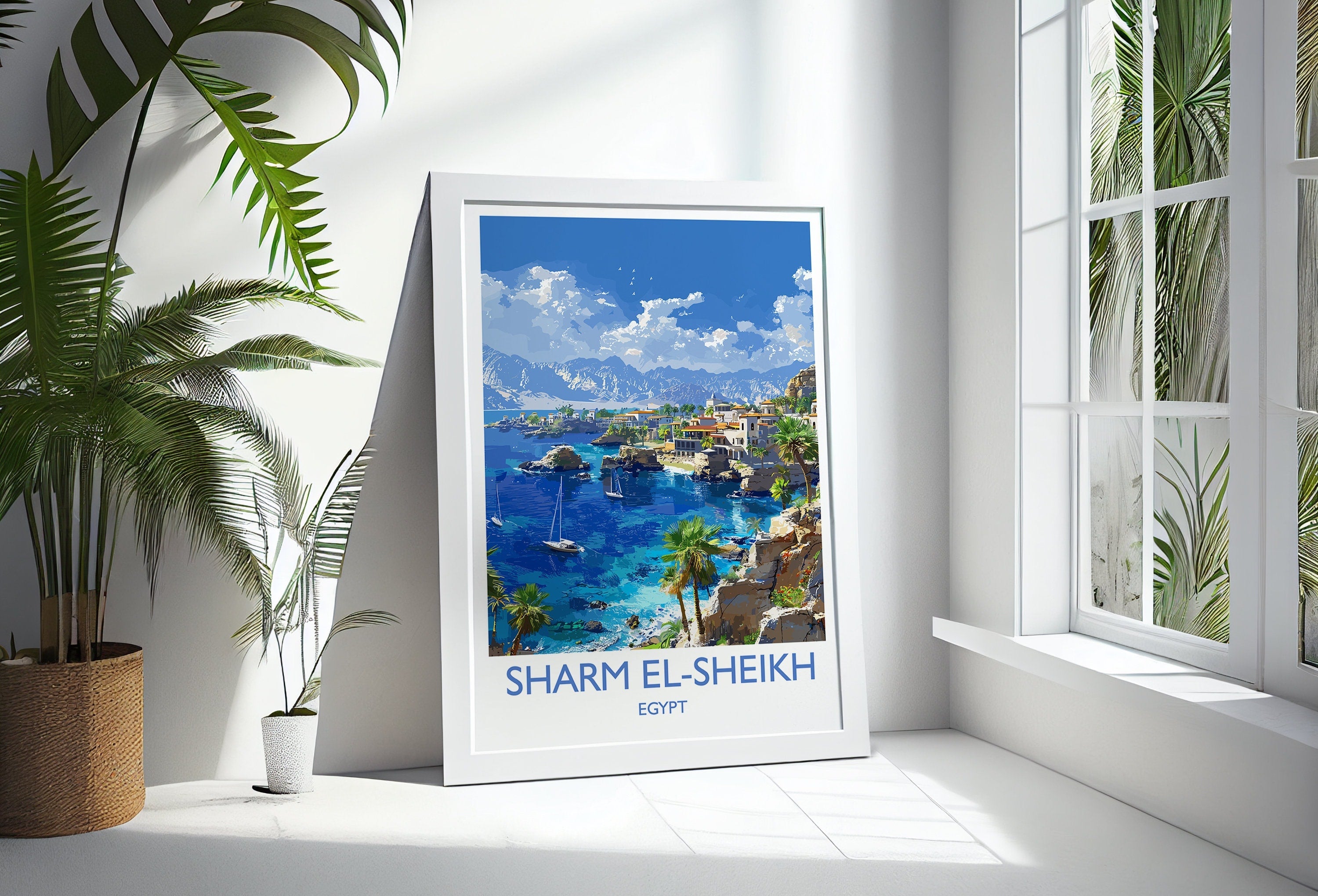 Sharm El-Sheikh Travel Print, Travel Poster of Sharm El-Sheikh, Egypt Art Lovers Gift, Sharm El-Sheikh Wall Art NQ Media Designs