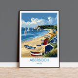 Abersoch Travel Print Wall Art, Abersoch Travel Poster, Wales, Welsh Art, Abersoch Art lovers Gift, Wall Art Print NQ Media Designs
