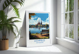 Lichfield Travel Print, Travel Poster of Lichfield, England, Staffordshire Art, Lichfield Art Lovers Gift, Wall Art Print NQ Media Designs