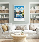 Lichfield Travel Print, Travel Poster of Lichfield, England, Staffordshire Art, Lichfield Art Lovers Gift, Wall Art Print NQ Media Designs