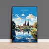 Lichfield Travel Poster, Travel Print of Lichfield, England, Staffordshire Art, Lichfield Art Lovers Gift, Wall Art Print