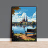 Lichfield Travel Poster, Travel Print of Lichfield, England, Staffordshire Art, Lichfield Art Lovers Gift, Wall Art Print NQ Media Designs