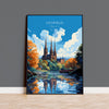 Lichfield Travel Poster, Travel Print of Lichfield, England, Staffordshire Art, Lichfield Art Lovers Gift, Wall Art Print NQ Media Designs