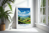 Peak District Travel Print Wall Art, Travel Poster of Peak District, Peak District Art Lovers Gift, English Countryside NQ Media Designs