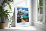 Cyprus Travel Print, Travel Poster of Cyprus, Mediterranean, Cyprus Art Lovers Gift, Cyprus Wall Art NQ Media Designs
