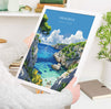 Menorca Travel Poster, Travel Print of Menorca, Balearic Islands Art Lovers Gift, Menorca Wall Art