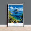 Ibiza Travel Print, Travel Poster of Ibiza, Balearic Islands Art Lovers Gift, Ibiza Wall Art NQ Media Designs