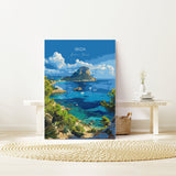 Ibiza Travel Poster, Travel Print of Ibiza, Balearic Islands Art Lovers Gift, Ibiza Wall Art NQ Media Designs