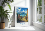Pompeii Travel Poster Wall Art, Travel Print of Pompeii, Pompeii Art Lovers Gift, Italy, Italian Art Gift NQ Media Designs