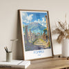 Pompeii Travel Poster Wall Art, Travel Print of Pompeii, Pompeii Art Lovers Gift, Italy, Italian Art Gift