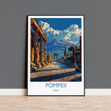 Pompeii Travel Poster Wall Art, Travel Print of Pompeii, Pompeii Art Lovers Gift, Italy, Italian Art Gift NQ Media Designs
