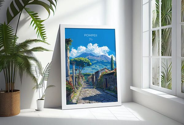 Pompeii Travel Print Wall Art, Travel Poster of Pompeii, Pompeii Art Lovers Gift, Italy, Italian Art Gift