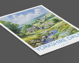 Yorkshire Dales Poster, Travel Print of Yorkshire Dales, England, Yorkshire Dales Art Lovers Gift, Travel Watercolour Gift NQ Media Designs