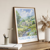 Yorkshire Dales Poster, Travel Print of Yorkshire Dales, England, Yorkshire Dales Art Lovers Gift, Travel Watercolour Gift NQ Media Designs