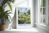 Yorkshire Dales Print, Travel Poster of Yorkshire Dales, England, Yorkshire Dales Art Lovers Gift, Travel Watercolour Gift NQ Media Designs