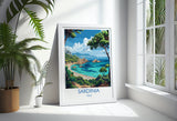 Sardinia Travel Poster Wall Art, Travel Print of Sardinia, Sardinia Art Lovers Gift, Italy, Italian Art Gift NQ Media Designs