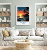 Bahamas Travel Poster Wall Art, Travel Print of Bahamas, Caribbean, Bahamas Sunset Art Lovers Gift, Caribbean Gift, Wall Art Print NQ Media Designs